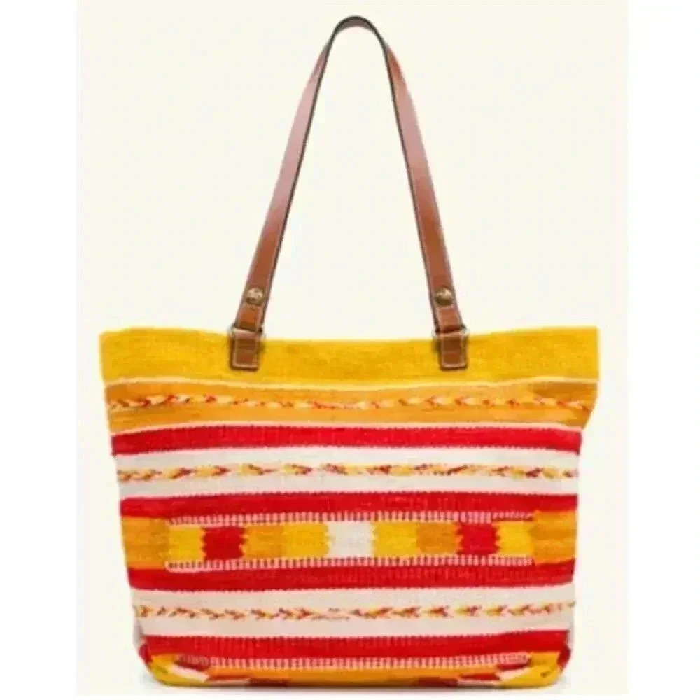 PATRICIA NASH Chennai Hand Loomed Woven Cotton Tote/Shoulder Bag/Compute… - Picture 3 of 8